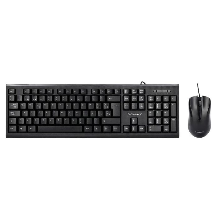 Set Teclado Y Raton Q-Connect Con Cable Color Negro