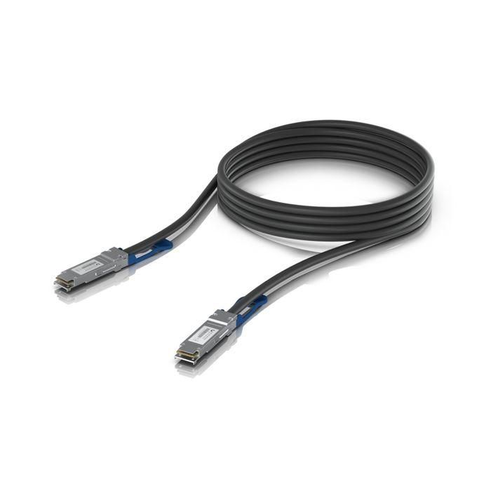 Ubiquiti Cable Direct Attach 100 Gbps QSFP28 a QSFP28, 3 metros, Negro