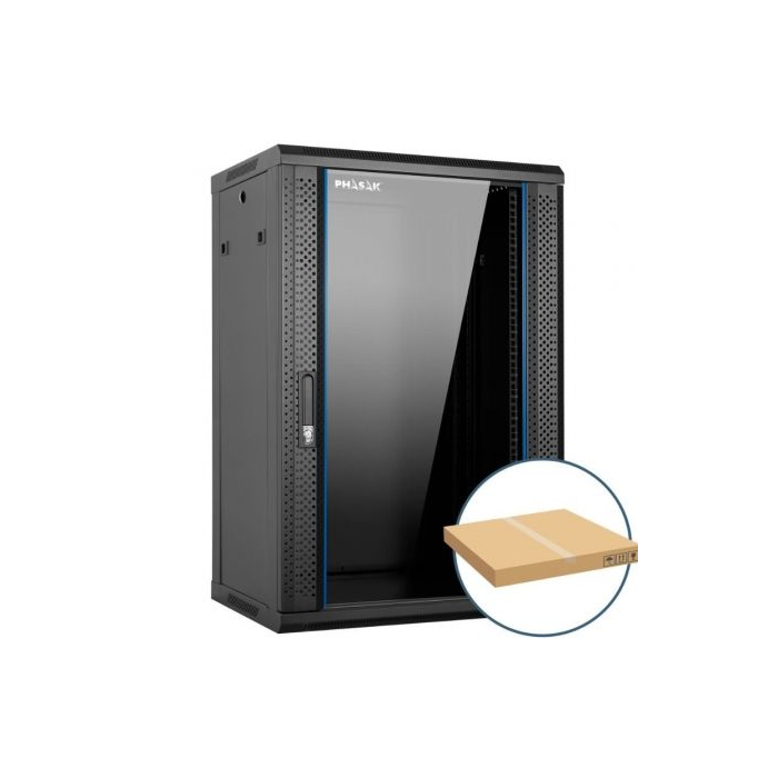 Phasak PHO 2220D Rack Mural 19" 20U Desmontado 54,2x45x94,9 cm Vidrio Templado Phasak PHO 2220D Rack Mural 19" 20U Desmontado 54,2x45x94,9 cm Vidrio Templado