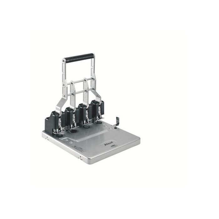Rapid HD 4150 Taladrador Rexel de Gran Capacidad, 4 Taladros, 150 Hojas, Color Plata/Negro