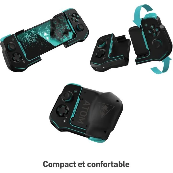Turtle Beach Controlador de Juegos para Móvil Android Atom Bluetooth Negro/Cian 3 Turtle Beach Controlador de Juegos para Móvil Android Atom Bluetooth Negro/Cian 3