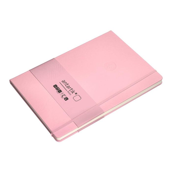 Cuaderno Con Gomilla Antartik Notes Tapa Dura A4 Hojas Lisas Rosa Pastel 100 Hojas 80 gr Fsc 5