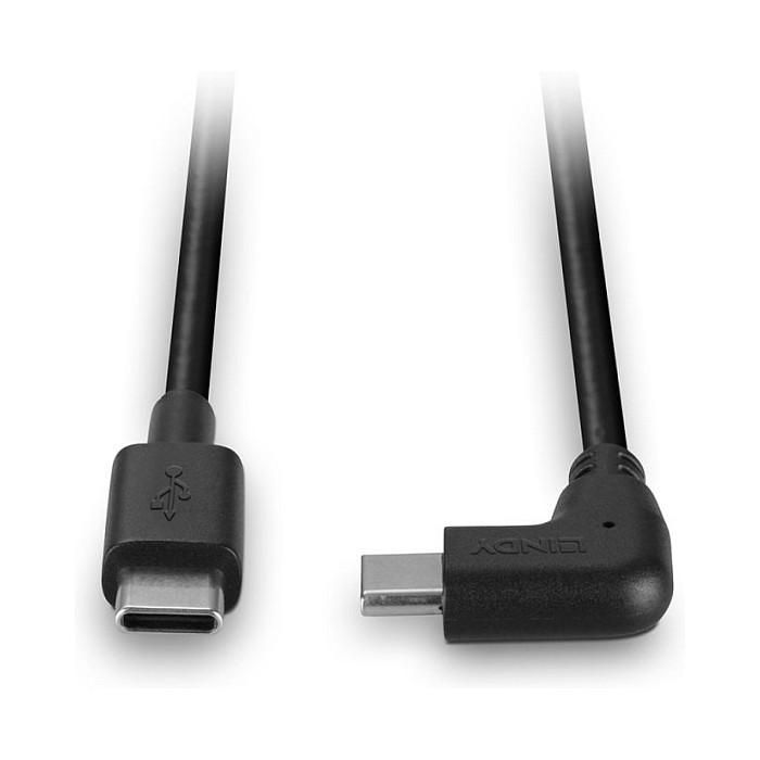 LINDY Cable USB 2.0 Tipo C, 90° Angular, 1m, USB C Macho a USB C Macho, Negro 3 LINDY Cable USB 2.0 Tipo C, 90° Angular, 1m, USB C Macho a USB C Macho, Negro 3