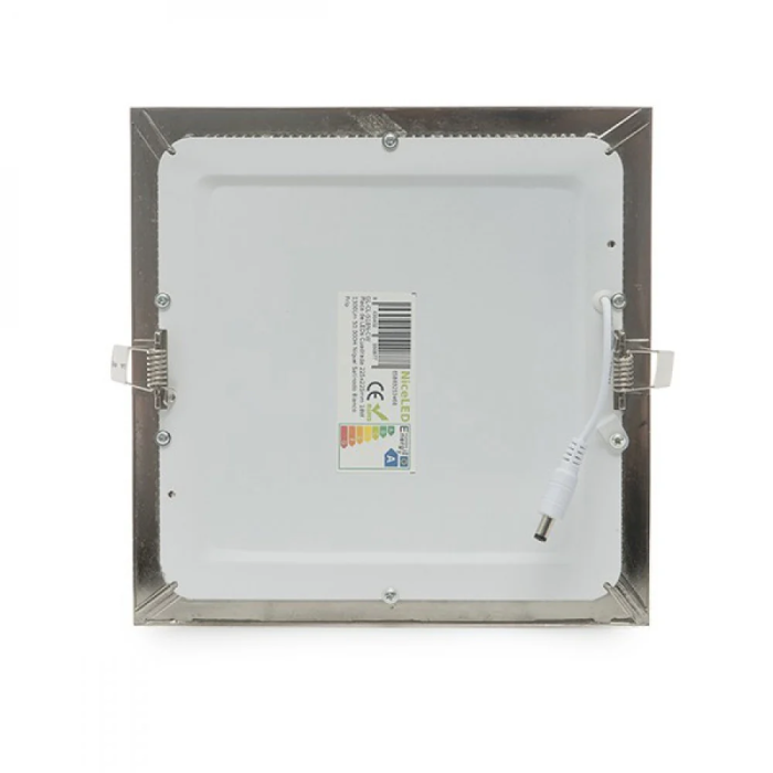 Placa LED 18W 1217Lm 2700K Cuadrada Niquel Satinado 50.000H GL-CL-S18N-WW 3 Placa LED 18W 1217Lm 2700K Cuadrada Niquel Satinado 50.000H GL-CL-S18N-WW 3