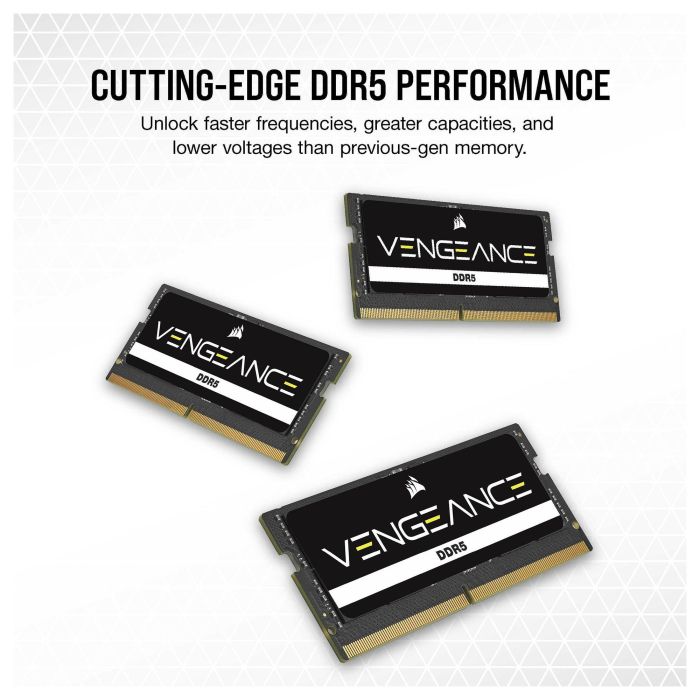 Corsair Vengeance CMSX16GX5M1A5600C48 Memoria RAM DDR5 16GB (1x16GB) 5600MHz CL48 para Portátil