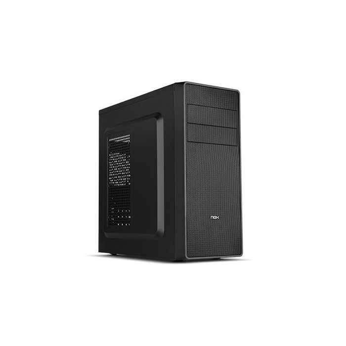 NOX Coolbay RX Caja PC Negra ATX Micro ATX, Chasis de Ordenador con Rejilla Frontal y Ventilador 120mm