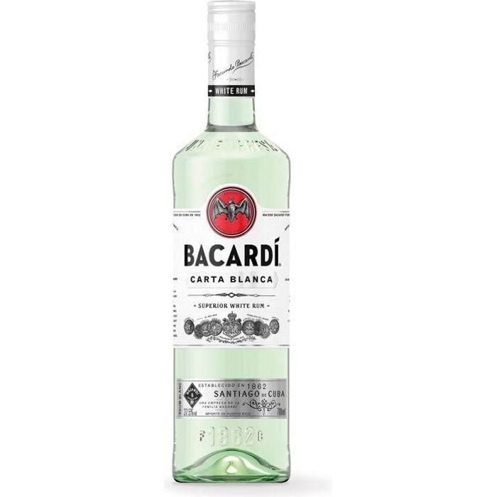Bacardi Carta Blanca Ron Blanco 70 cl - 37.5 ° Bacardi Carta Blanca Ron Blanco 70 cl - 37.5 °