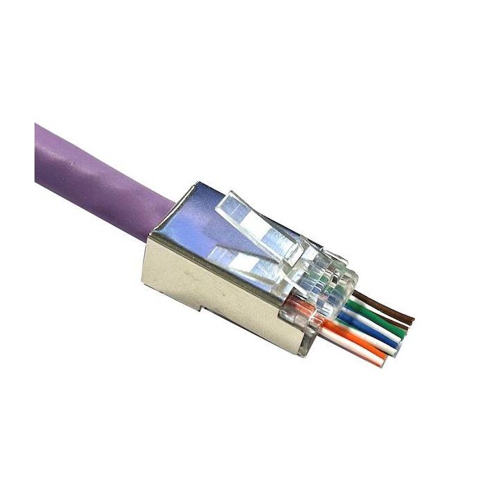 MicroConnect Conector Modular FTP CAT6 RJ45 de Fácil Conexión, Bolsa de 50 Piezas