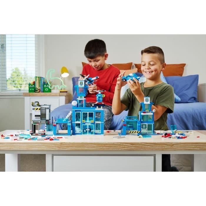 Zuru Max Build Set Construcción Estación de Bomberos y Policía, 976 Piezas, Vehículos y Accesorios, Modelos Surtidos 4