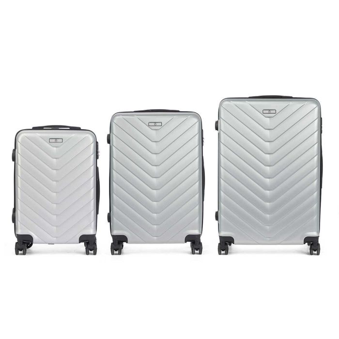 Set 3 Maletas ABS Gris Claro Arte Regal - 49x74.5x25 cm, 67x45x26 cm, 57x38x23 cm 1