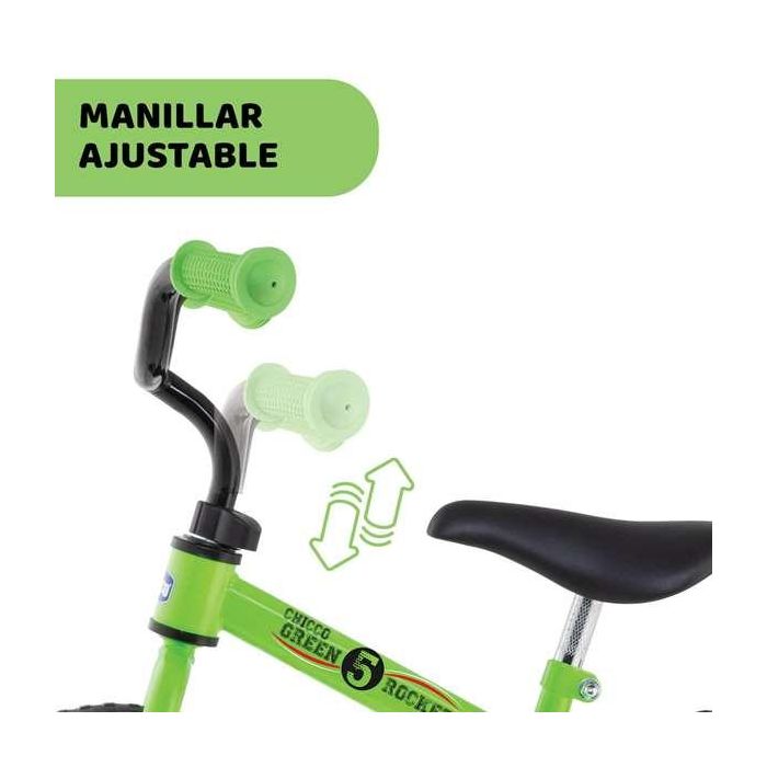 Chicco Bicicleta sin Pedales S Bullet Verde 10 Pulgadas para Niños de 2 a 5 Años Ideal para el Equilibrio 5