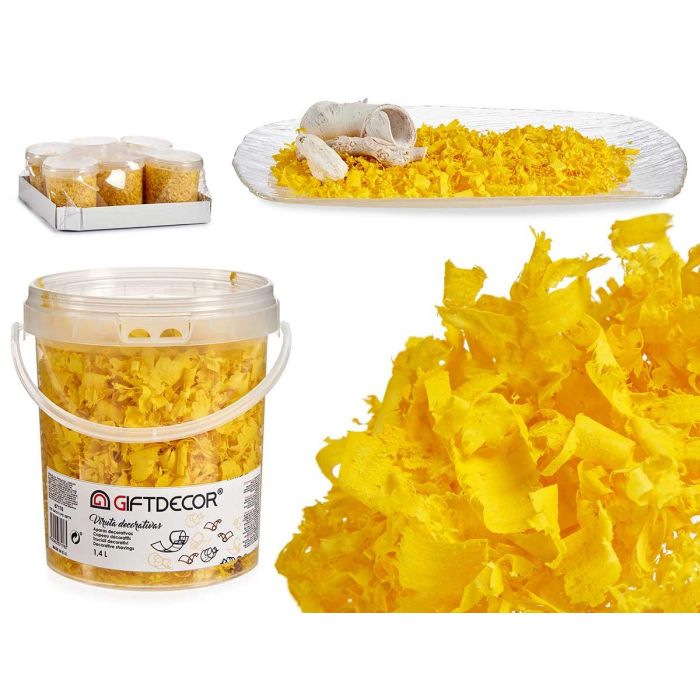 Giftdecor Bote Viruta Decorativa Amarillo 13x14x14 cm (6 Unidades) Giftdecor Bote Viruta Decorativa Amarillo 13x14x14 cm (6 Unidades)