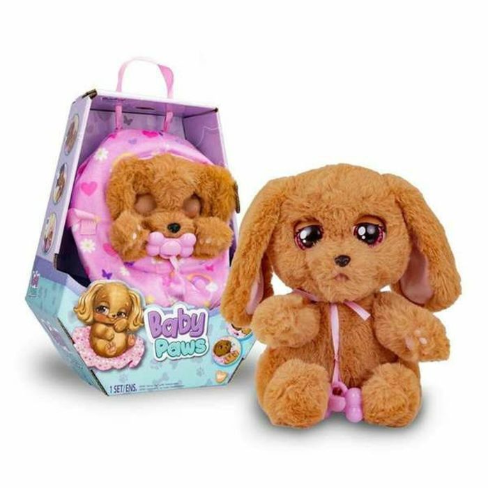Imc Toys Baby Paws Peluche Cachorro Cocker Interactivo con Sonido, Bolsa Transportable Personalizada, Chupete y Manta. Pilas Incluidas. +18 meses. 5