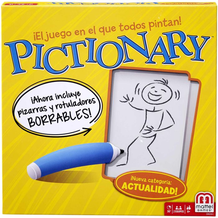 Mattel Games Dkd51 Pictionary Cast Juego de Mesa Familiar de Dibujo y Adivinar Palabras con Pizarra Borrable para +8 Años en Español 1 Mattel Games Dkd51 Pictionary Cast Juego de Mesa Familiar de Dibujo y Adivinar Palabras con Pizarra Borrable para +8 Años en Español 1