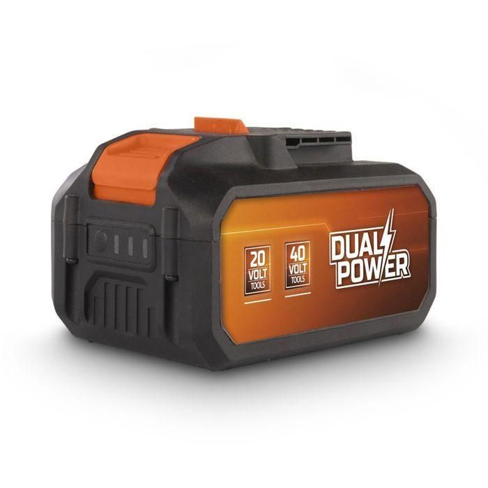 2x20V 4AH Batería para una herramienta de 40V o 8AH en una herramienta de alimentación de potencia dual de 20 V - Compatible con herramientas de 40 V y 20 V 2x20V 4AH Batería para una herramienta de 40V o 8AH en una herramienta de alimentación de potencia dual de 20 V - Compatible con herramientas de 40 V y 20 V