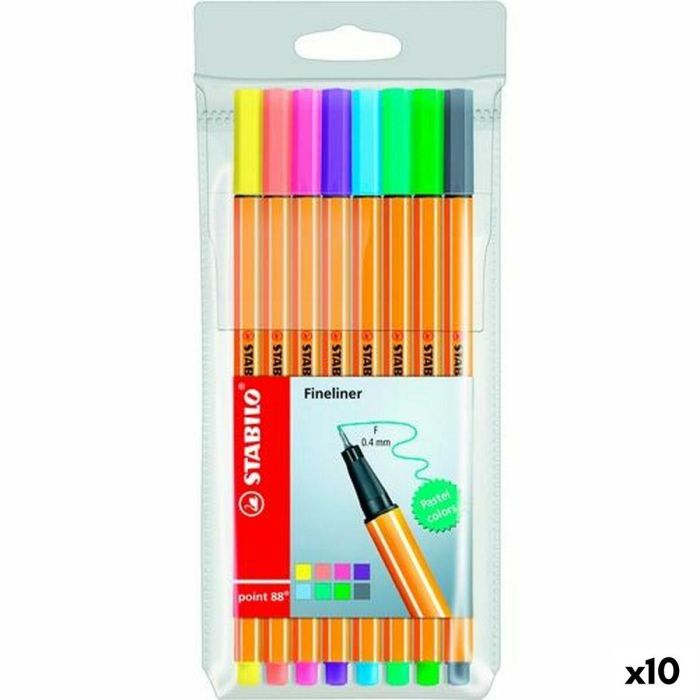Set de Rotuladores Stabilo Point 88 Multicolor (10 Unidades) Set de Rotuladores Stabilo Point 88 Multicolor (10 Unidades)