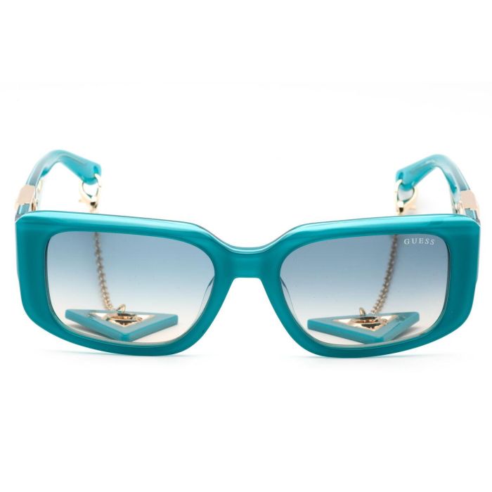 Guess Gafas GU7891 87W - Gafas de Sol para Mujer Rectangulares, Montura Turquesa Brillante, Cristal Azul Degradado 2 Guess Gafas GU7891 87W - Gafas de Sol para Mujer Rectangulares, Montura Turquesa Brillante, Cristal Azul Degradado 2