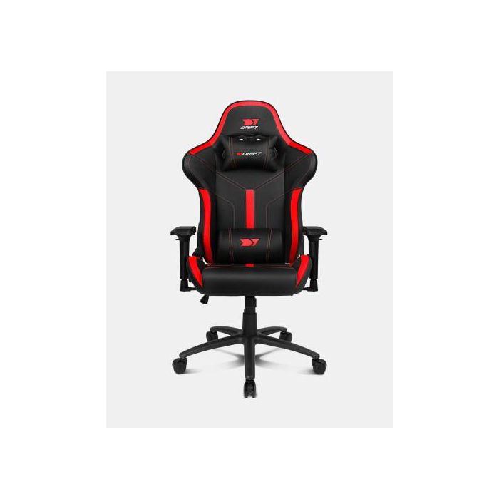 Drift DR350 Silla Gaming Ergonómica con Reposabrazos 4D, Pistón Clase 4 150kg, Respaldo Reclinable 90-135°, Cojines Lumbar/Cervical, Negro/Rojo Drift DR350 Silla Gaming Ergonómica con Reposabrazos 4D, Pistón Clase 4 150kg, Respaldo Reclinable 90-135°, Cojines Lumbar/Cervical, Negro/Rojo