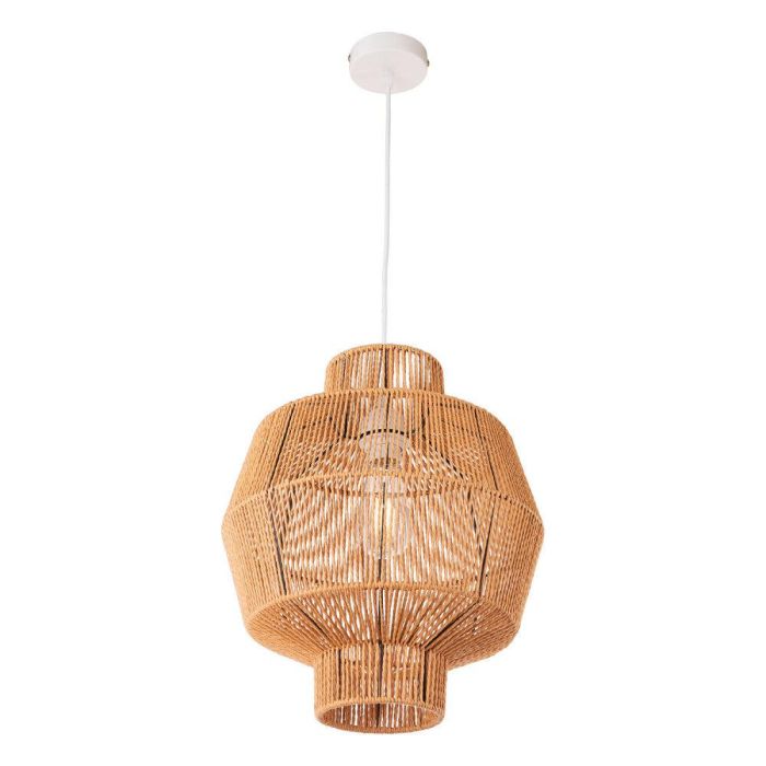 Lámpara Colgante Barishal Cuerda Natural SKD-P80013. Ideal para Salón, Comedor, Restaurante. Base E27 para Ambiente Cálido y Fresco. 1 Lámpara Colgante Barishal Cuerda Natural SKD-P80013. Ideal para Salón, Comedor, Restaurante. Base E27 para Ambiente Cálido y Fresco. 1