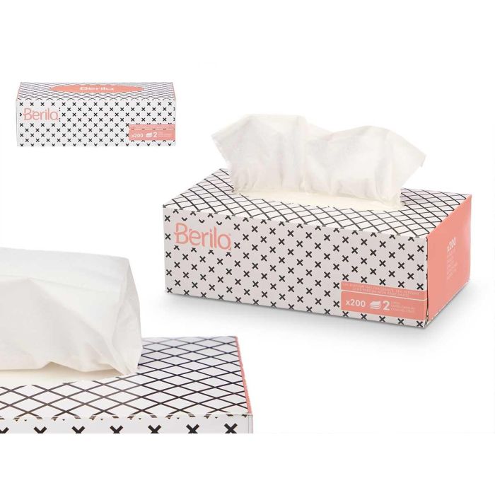 Caja 200 Pañuelos 2 Capas Berilo 21X7CM (24 Unidades) Caja 200 Pañuelos 2 Capas Berilo 21X7CM (24 Unidades)