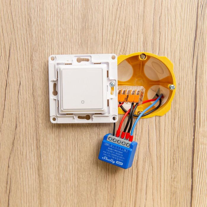 Shelly Relais 1 Mini Gen4 WLAN BT Matter Zigbee 8A Interruptor Inteligente 10