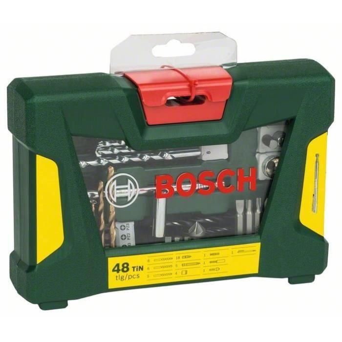 BOSCH BOS3165140751544 - Juego de brocas y taladros TiN V-Line de 48 piezas con vástago magnético 1 BOSCH BOS3165140751544 - Juego de brocas y taladros TiN V-Line de 48 piezas con vástago magnético 1