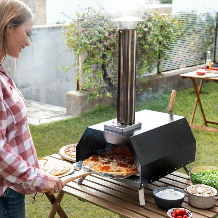 Horno para Pizza de Pellets con Accesorios Pizzahven InnovaGoods 4 Horno para Pizza de Pellets con Accesorios Pizzahven InnovaGoods 4