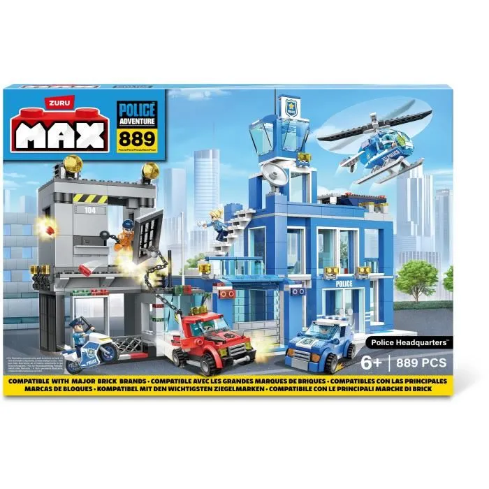 Zuru Construcción Estación de Bomberos y Policía Max Build 976 Piezas 55 x 40 cm Zuru Construcción Estación de Bomberos y Policía Max Build 976 Piezas 55 x 40 cm