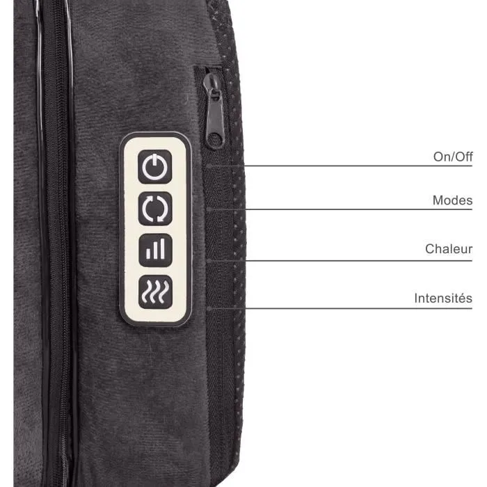 Livoo DOS204 Masajeador Shiatsu 2 en 1 para Pies y Espalda con 24 Cabezales, 3 Velocidades, Con o sin Calor - Gris 2