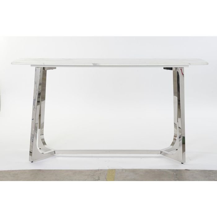 DKD Home Decor Marmol crome Consola Moderno Plateado Blanco Acero Mármol 150 x 45 x 80 cm 4 DKD Home Decor Marmol crome Consola Moderno Plateado Blanco Acero Mármol 150 x 45 x 80 cm 4