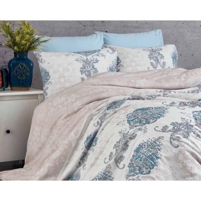 Juego de Cama ASI8683342463249 - Funda Nórdica 220x240 cm y 2 Fundas de Almohada 60x60 cm - 100% Algodón Reforzado - Azul 1