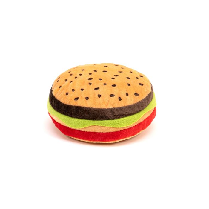 Gloria Peluche para Perro Hamburdog Hamburguesa con Sonido, Suave, para Razas Medianas y Pequeñas, Poliéster Multicolor 4
