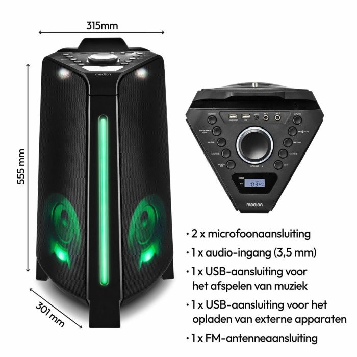 Altavoz Bluetooth Portátil Medion LIFE P61552 Negro 2