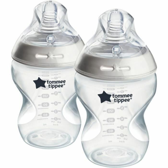 Biberones - TOMMEE TIPPEE - NATURAL START - 260 ml - Anticólicos - Tetina imitando la forma del pecho - Pack de 2