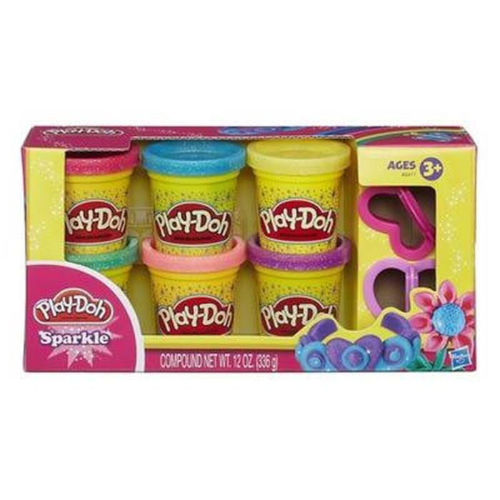Juego de Plastilina Play-Doh Glitter Modeling (6 Unidades) 1 Juego de Plastilina Play-Doh Glitter Modeling (6 Unidades) 1