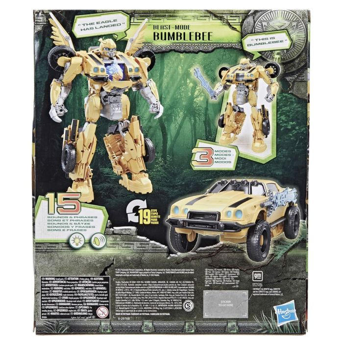 Super Robot Transformable Transformers Beast Mode Bumblebee Luces Sonido Accesorios 28 cm 1