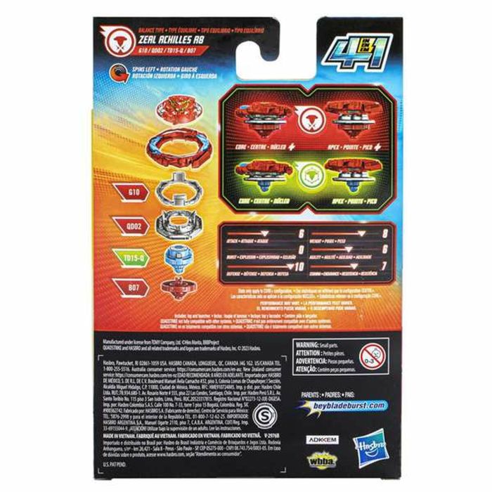 Peonza Hasbro Beyblade Quadstrike Stellar Hyperion H8 1 Peonza Hasbro Beyblade Quadstrike Stellar Hyperion H8 1