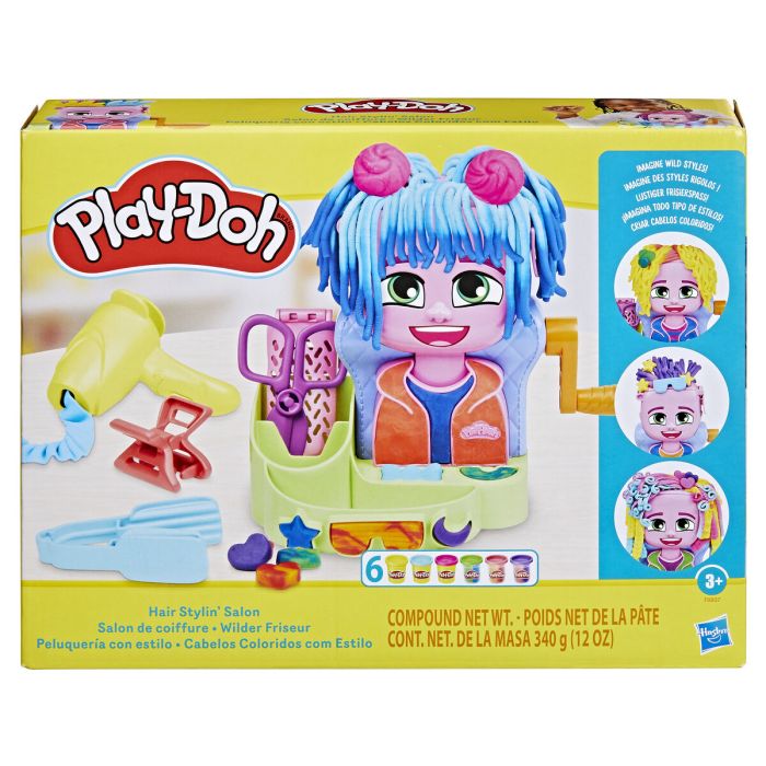 Juego de Plastilina Play-Doh Playdoh Multicolor Accesorios 6 Botes Peluquería (1 unidad) 15