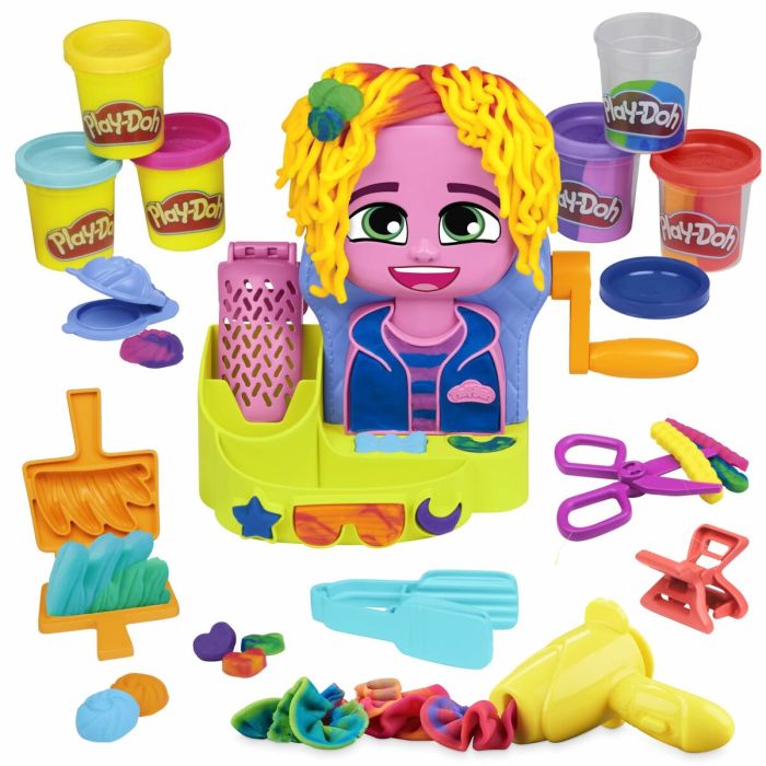 Juego de Plastilina Play-Doh Playdoh Multicolor Accesorios 6 Botes Peluquería (1 unidad) 3