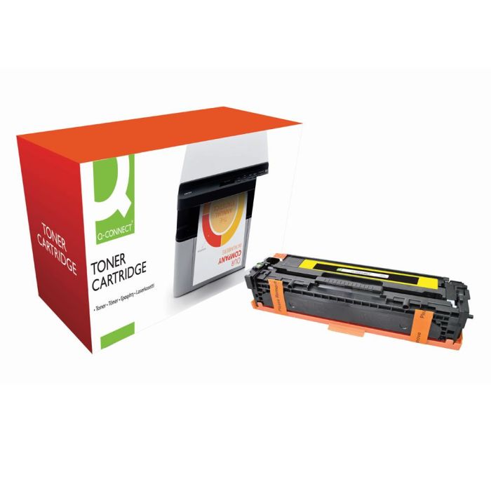 Toner Q-Connect Compatible Hp Cb542A Color Laser Jet 1215-1515-1518 Amarillo -1.400Pag- 1