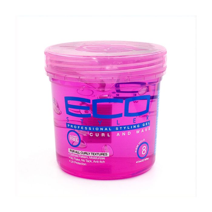Gel Fijador Eco Styler Curl & Wave Pink Cabellos Rizados 946 ml