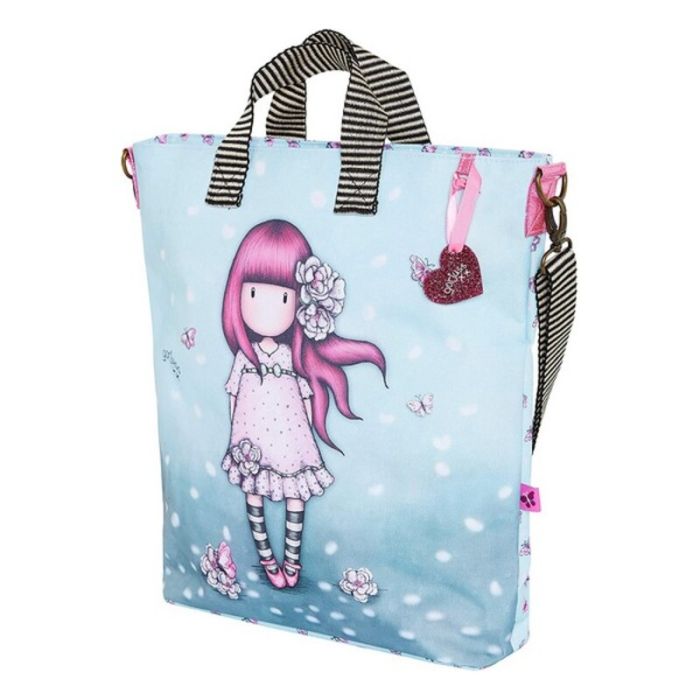 Bolso Mujer Gorjuss Cherry Blossom Turquesa (36 x 38 x 9.5 cm) Bolso Mujer Gorjuss Cherry Blossom Turquesa (36 x 38 x 9.5 cm)