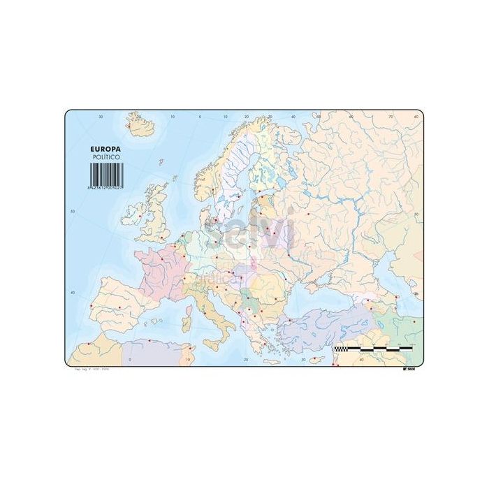 Selvi Mapa mudo político de europa a4 -50u-