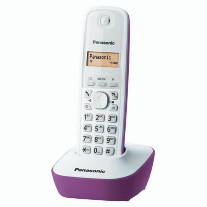 Panasonic KX-TG1611FRF Solo Contestador telefónico inalámbrico inalámbrico Blanco Púrpura