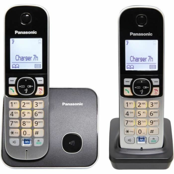 Teléfono Inalámbrico Panasonic KX-TG6812FRB Gris Negro/Plateado 2