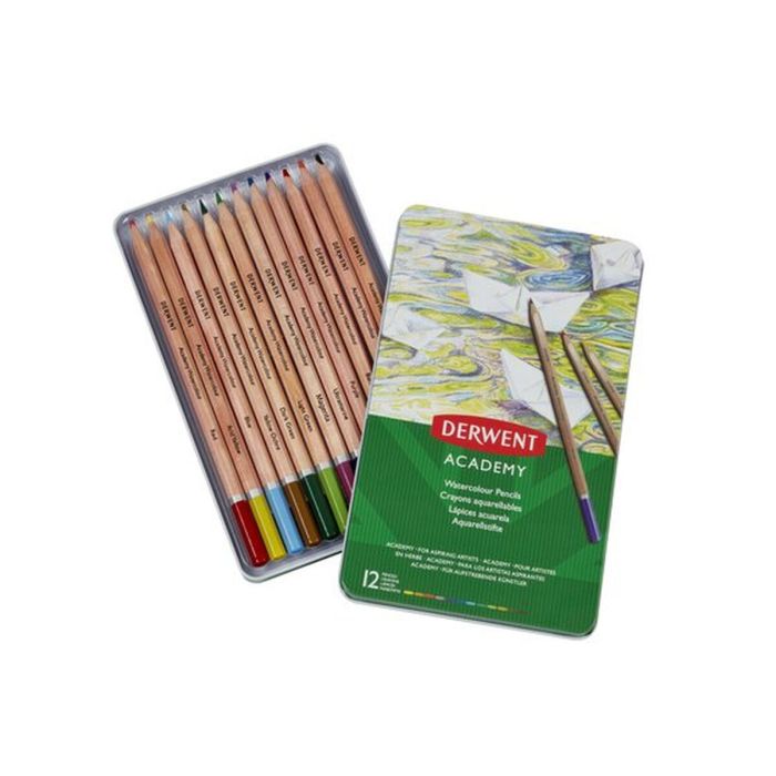 Lápices de Colores Acuarelables DERWENT Academy 12 Piezas Multicolor 1 Lápices de Colores Acuarelables DERWENT Academy 12 Piezas Multicolor 1