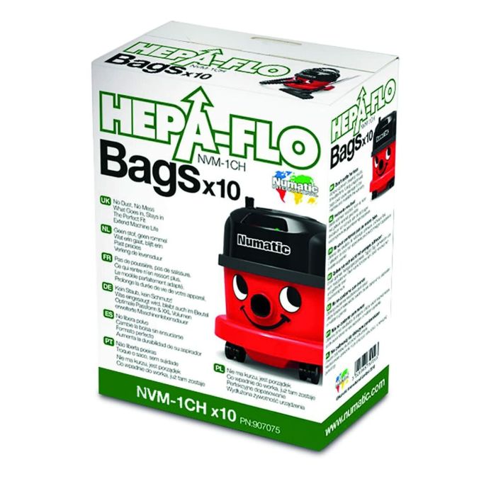 Bolsa de Recambio para Aspiradora HEPA-flo Henry Hetty Harry Numatic NVM-1CH 3 Bolsa de Recambio para Aspiradora HEPA-flo Henry Hetty Harry Numatic NVM-1CH 3