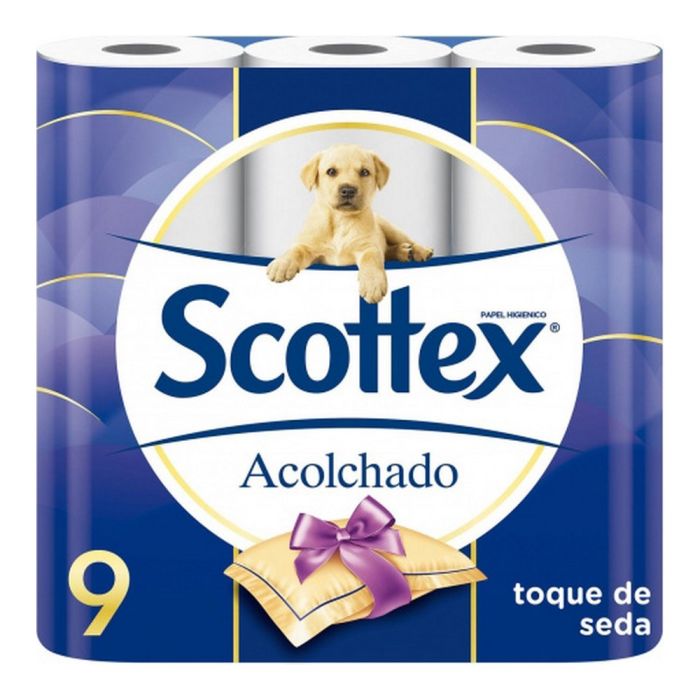 SCOTTEX Papel higiénico acolchado de 9 unidades