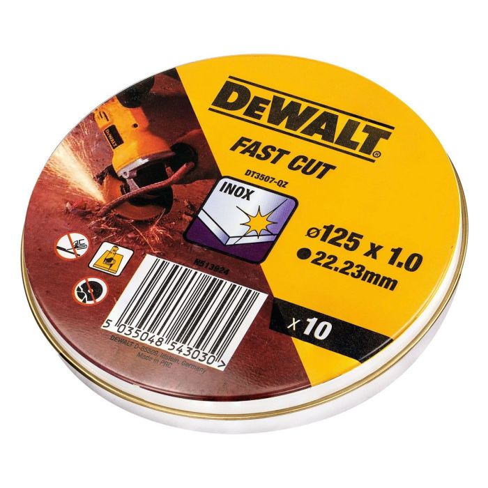 Disco de corte Dewalt Fast Cut dt3507-qz 10 Unidades 115 x 1 x 22,23 mm 3