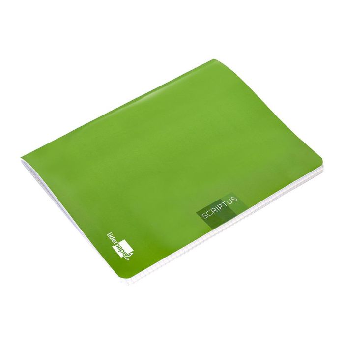 Libreta Liderpapel Scriptus A5 48 Hojas 90 gr-M2 Cuadro 4 mm Con Margen Color Verde 5 unidades 1